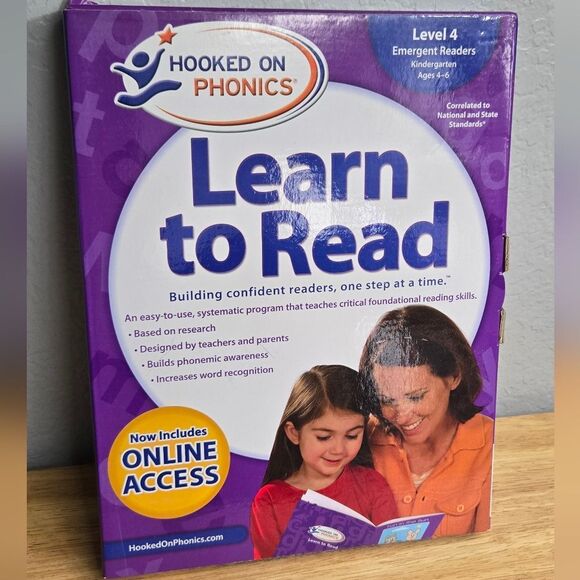 NEW Hooked on Phonics Learn to Read Level 4 Kindergarten 4-6 DVD + Online Access - Picture 1 of 11